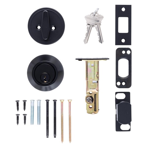 Brinks Commercial Brinks Commercial Matte Black Zinc Single Cylinder Deadbolt - BC40130