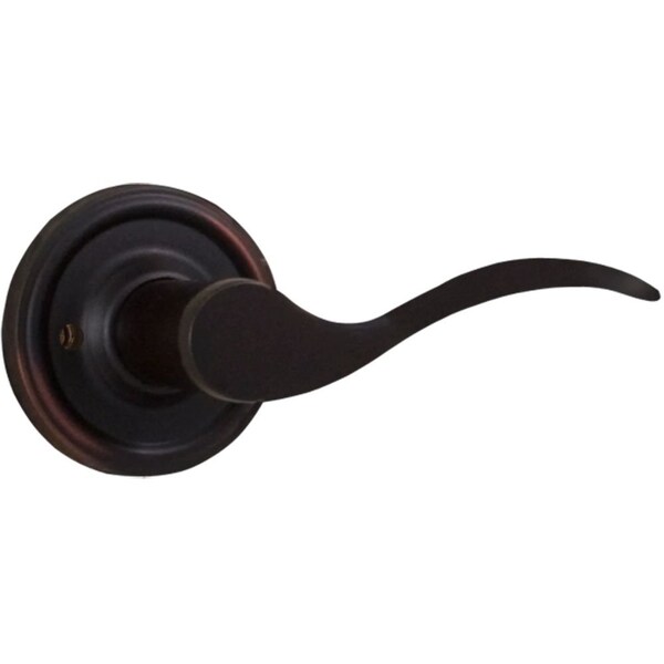 Weslock Bordeau Lever Privacy Lock with Adjustable Latch and Full Lip Strike Oil Rubbed Bronze Finish - 00610U1U1SL20