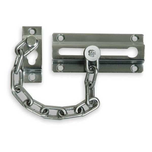 Zoro Select Chain Door Guard, Slide Bar, Satin Chrome - 1HEX7
