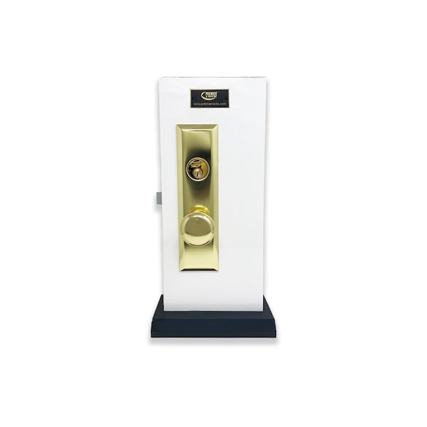 Premier Lock Brass Vestibule Mortise Entry Right Hand Lock Set with 2.5 in. Backset and 2 SC1 Keys - MR01R
