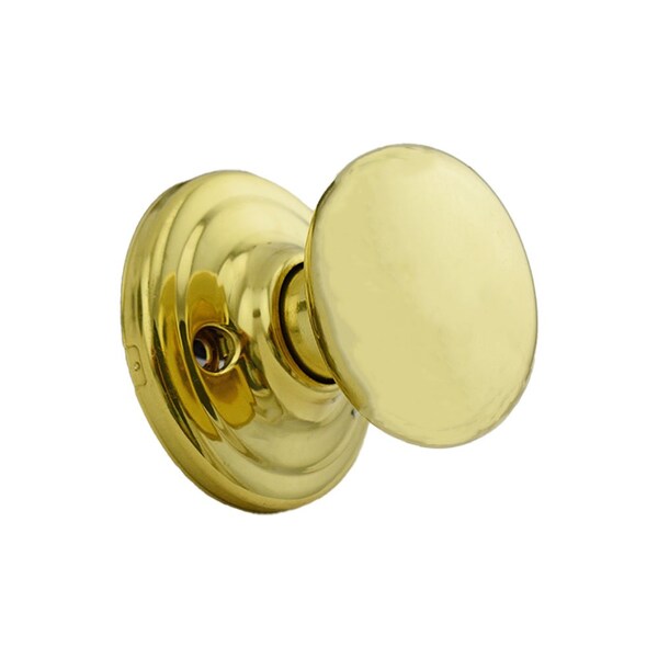 Kwikset Hancock Knob Half Dummy with New Chassis Bright Brass Finish - 788H-3