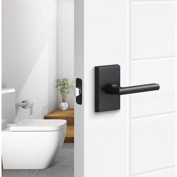 Sure-Loc Hardware Sure-Loc Hardware Logan Privacy Lever, Flat Black - LN102 FBL
