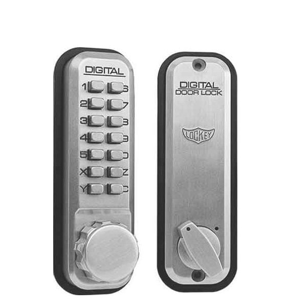 Lockey 2210 - Mechanical Keypad Keyless Deadbolt Lock - Single Combination - Antique Brass - LK-2210-AB