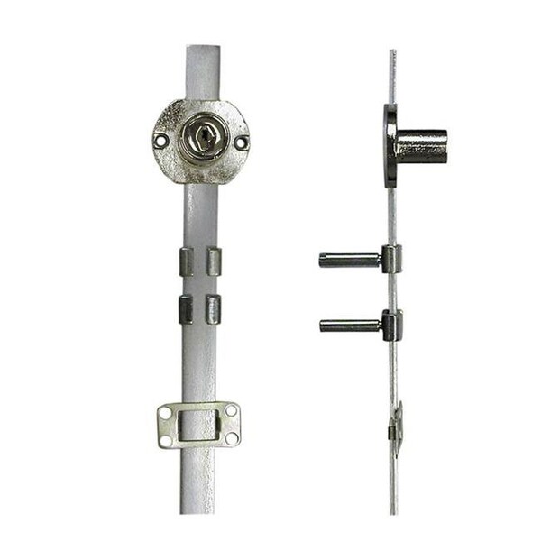 National Lock National Lock N8090 14A 415 Key 415 Disc Tumbler Gang Lock - Bright Nickel - N8090 14A 415