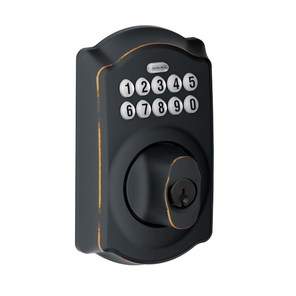 Schlage Schlage Aged Bronze Steel Electronic Deadbolt - BE365VCAM716