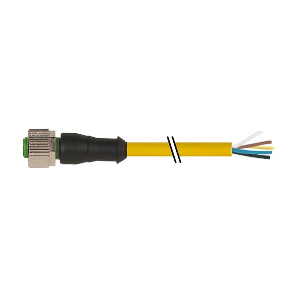 Murr Elektronik M12 female 0° with cable, PVC 5x0.34 ye UL/CSA 15m - 7000-12241-0151500