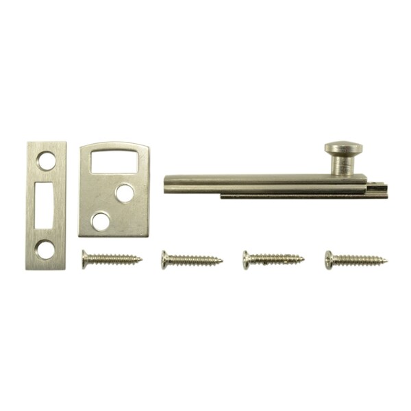 Midwest Fastener 2-1/2" Satin Nickel Surface Bolts - 37345