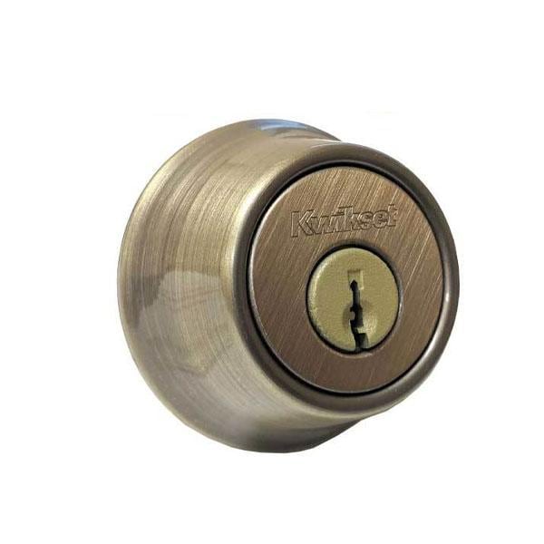 Kwikset KwikSet: Series 660 - Residential Deadbolt - Single Cylinder w/ Pin & Tumbler - Antique Brass - KWS-660-US5