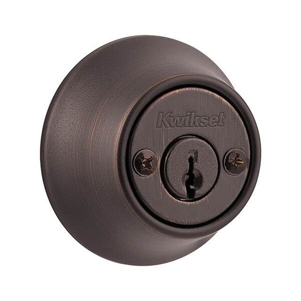 Kwikset Double Cylinder Deadbolt with RCAL Latch and Dual RCS and 5303 Full Lip Strike Venetian Bronze - 665-11P.DS