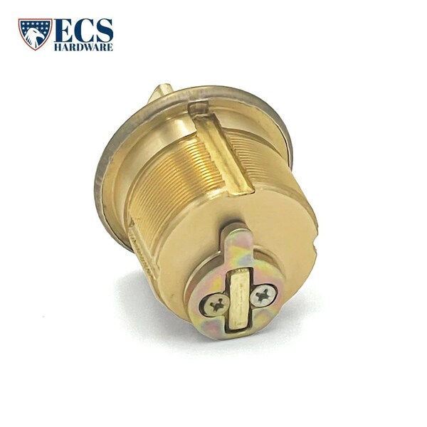 Ecs Hardware Durable Premium Thumb Turn Mortise Cylinder, 1 in US3 Polished Brass - ECSH-TMC01-US3