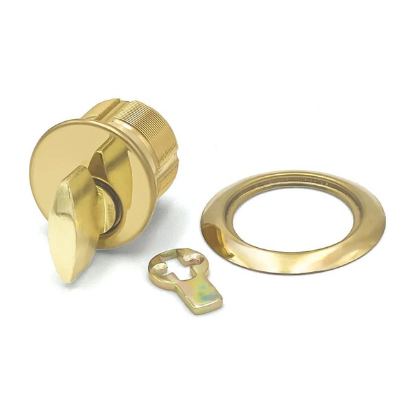 Ecs Hardware Durable Premium Thumb Turn Mortise Cylinder, 1 in US3 Polished Brass - ECSH-TMC01-US3