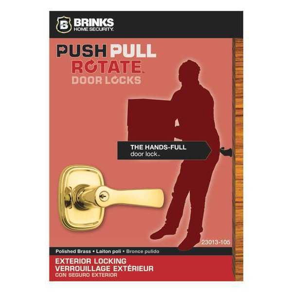 Brinks Home Security Alwood Keyed, Polished Brass, Doorlock - 23013-105