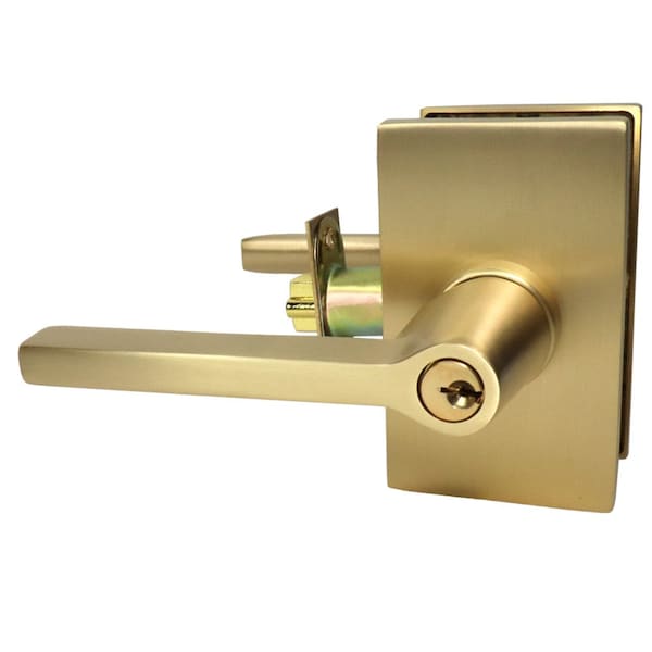 Emtek Helios Lever Left Hand 2-3/8 in Backset Keyed Entry for 1-1/4 in to 2-1/16 in Door - 5123HLOUS4LH