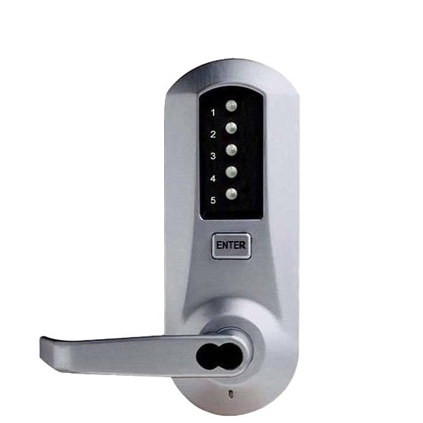 Dormakaba Simplex Lever Lock, 2-3/4" Backset, 1/2" Throw Latch, 6/7-Pin SFIC Prep, Less Core, Satin Chro - KABA-5021BWL26D41