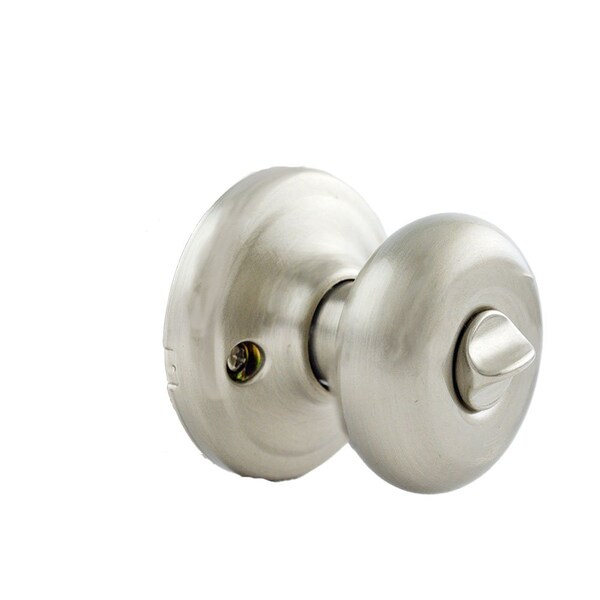 Kwikset Hancock Knob Entry Door Lock SmartKey with New Chassis with 6AL Latch and RCS Strike Satin Nickel Fi - 740H-15S