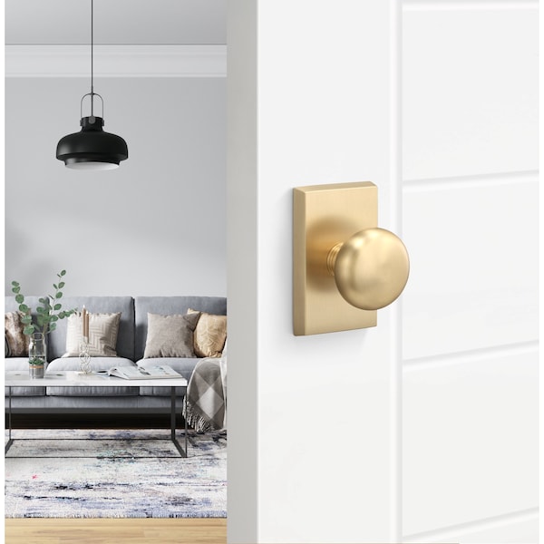 Sure-Loc Hardware Sure-Loc Hardware Oakley Dummy Knob, Satin Brass - OK100 SB