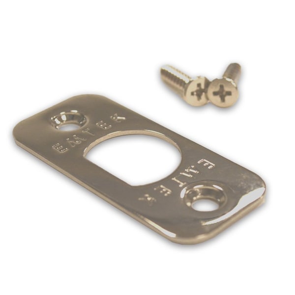 Emtek Radius Corner Faceplate and Screws for Passage or Privacy Latch Polished Nickel Lifetime Finish - 83231US14
