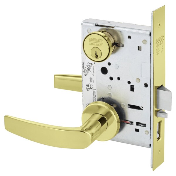Sargent Grade 1 Office or Entry Mortise Lock, B - Lever, LN - Rose, Field Reversible, Conventional Cylinder,  - 8255 LNB 3