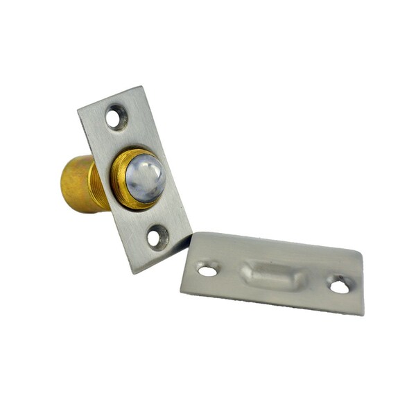 Ives Commercial Solid Brass Dual Adjustable Ball Catch Satin Nickel Finish - 347B15
