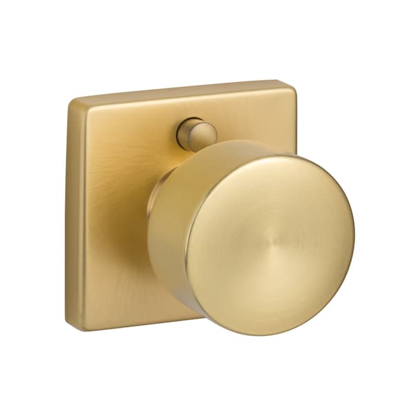 Sure-Loc Hardware Sure-Loc Hardware Bergen Square Privacy Knobset, Satin Brass - BG102-SQ SB