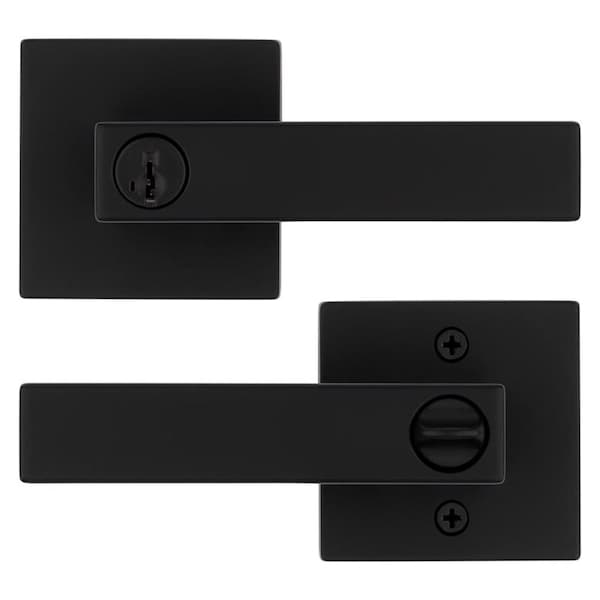 Kwikset Kwikset Singapore Contemporary Matte Black Entry Door Knob 1-3/4 in. - 97402-912