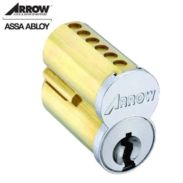 Arrow Lock 6-Pin SFIC Core, Uncombinated, Best L Keyway, Plain Face, No Logo, Satin Chrome - ARR-100CRP-UCXLB-26D