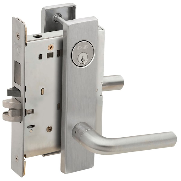 Schlage Entrance Mortise Lock with Deadbolt, 02L Design, Satin Chrome - L9453P 02L 626