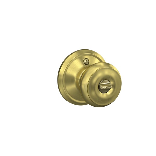 Schlage Schlage Georgian Satin Brass Entry Knobs 1-3/4 in. - F51VGEO608