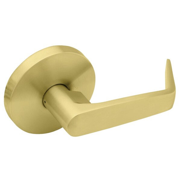 Falcon Grade 2 Double Dummy Cylindrical Lock, Non-Keyed, Dane Lever, Standard Rose, Satin Brass Finish - W18 D 606