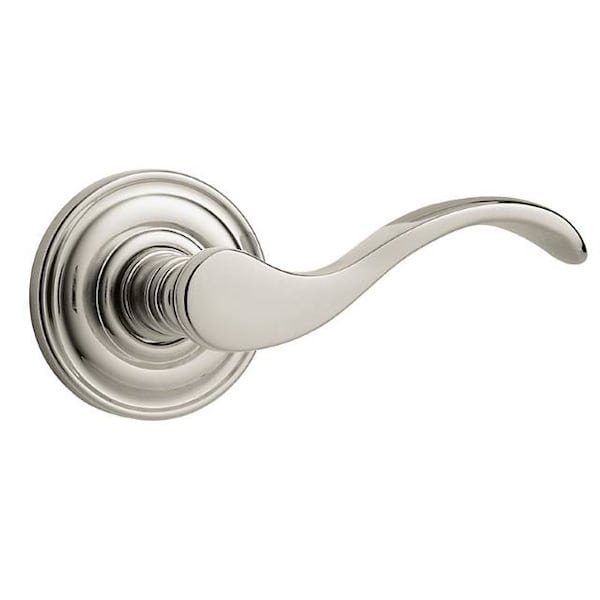 Baldwin Wave Lever Lifetime Bright Nickel Door Levers Lifetime Bright Nickel - 5455V.055.RMR