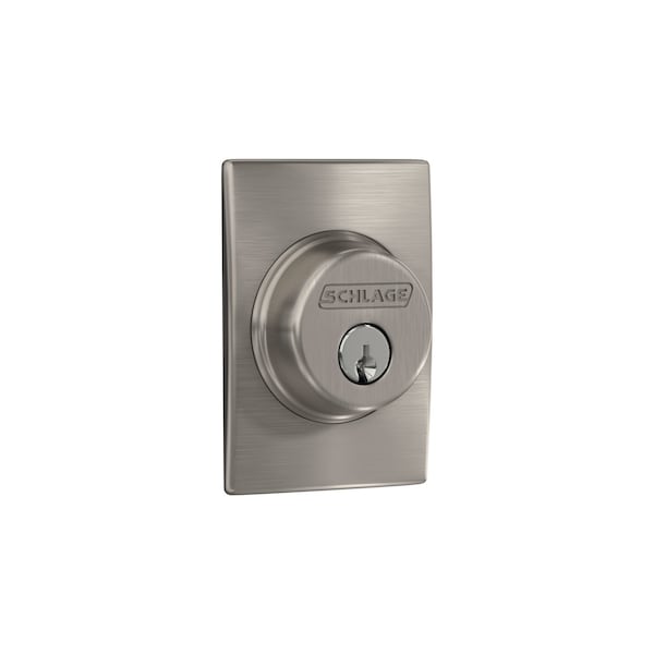 Schlage Schlage Century Satin Nickel Metal Deadbolt - B60VCEN619