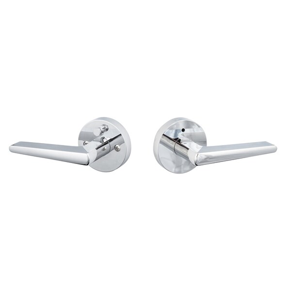Sure-Loc Hardware Sure-Loc Hardware Basel Round Privacy Lever, Polished Chrome, Left Hand - BS102-RD 26 LH