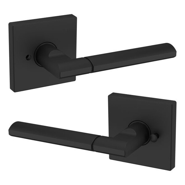 Baldwin Estate Baldwin Preconfigured L021 Lever with R017 Rose Privacy Lock with 2-3/8in Backset and Full Lip - L021190PRIV