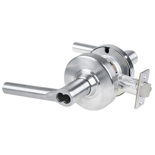 Schlage Grade 1 Entrance Lock, Broadway Lever, SFIC Prep Less Core, Satin Chrome Finish, Non-Handed - ND53BD BRW 626