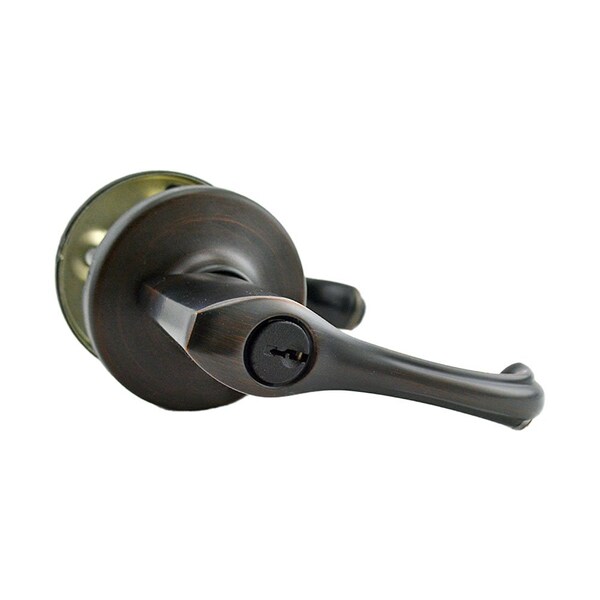 Kwikset Dorian Lever Entry Door Lock with New Chassis and 6AL Latch and RCS Strike Venetian Bronze Finish - 405DNL-11P