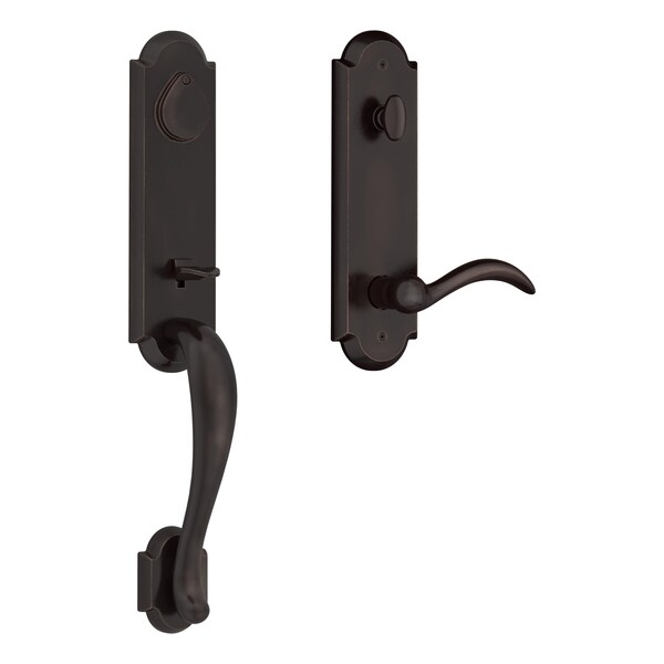 Baldwin Emergency Egress Kodiak Handleset with Right Hand Arch Lever and Rustic Arched Escutcheon with - EEKODXARCRRAE481