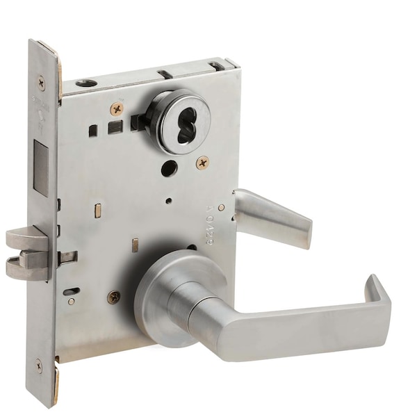 Schlage Corridor Mortise Lock with Deadbolt, 06A Design, SFIC Prep, Less Core, Satin Chrome - L9456B 06A 626