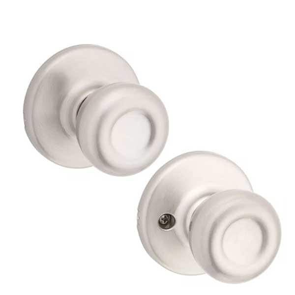 Kwikset Kwikset: Tylo Passage Door Knob with Round Rose  Satin Nickel - KWS-200T-RDT-15