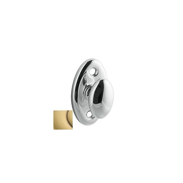 Baldwin Oval Satin Brass with Brown Turns Satin Brass with Brown - 6751.060