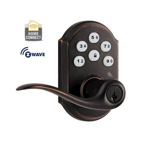 Kwikset SmartCode 912 Touchpad Electronic Lever - 912-TNL-TRL-ZW-11P-SMT-RCAL-RCS-CP