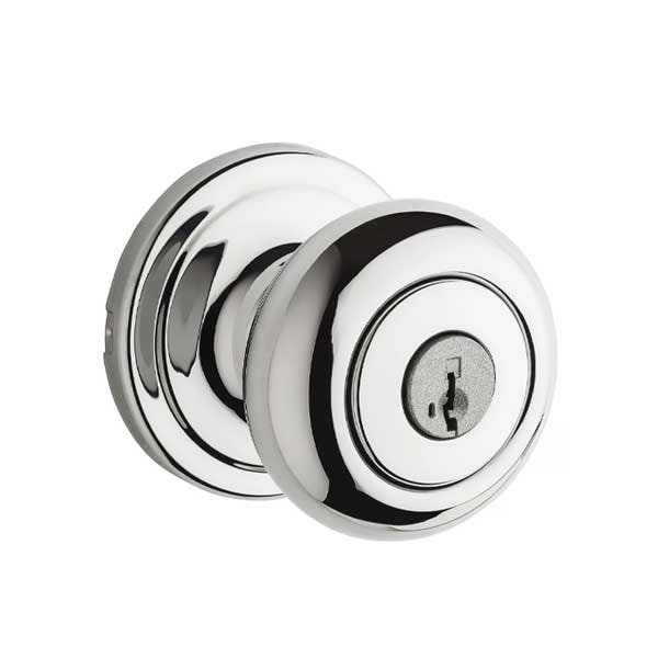 Kwikset Kwikset: Hancock Entry Door Knob with Round Rose / Polished Chrom / with SmartKey Technology - KWS-740H-RDT-SMT-26