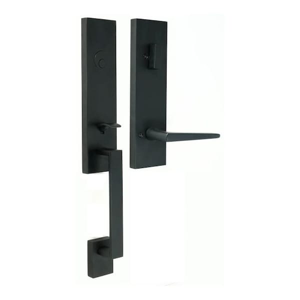 Weslock Leighton Dummy Handleset with Philtower Lever Trim Matte Black Finish - 02875-2720020