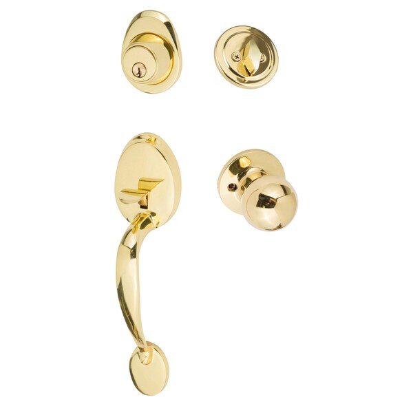 Sure-Loc Hardware Sure-Loc Hardware Alta Handleset, Tahoe Handleset Trim, Polished Brass - AT507-TA 3