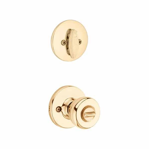 Kwikset Kwikset: Tylo Keyed Entry Knob with Single Cylinder Deadbolt / Polished Brass - KWS-690T-3