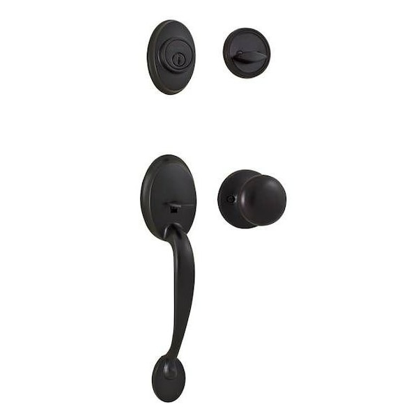 Weslock Hillcrest SGL CYL Handleset Salem Trim ORB - 02810-1S1FR2D