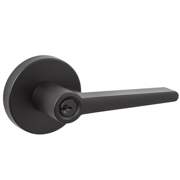 Sure-Loc Hardware Sure-Loc Hardware Basel Round Entry Lever, Flat Black - BS107-RD FBL
