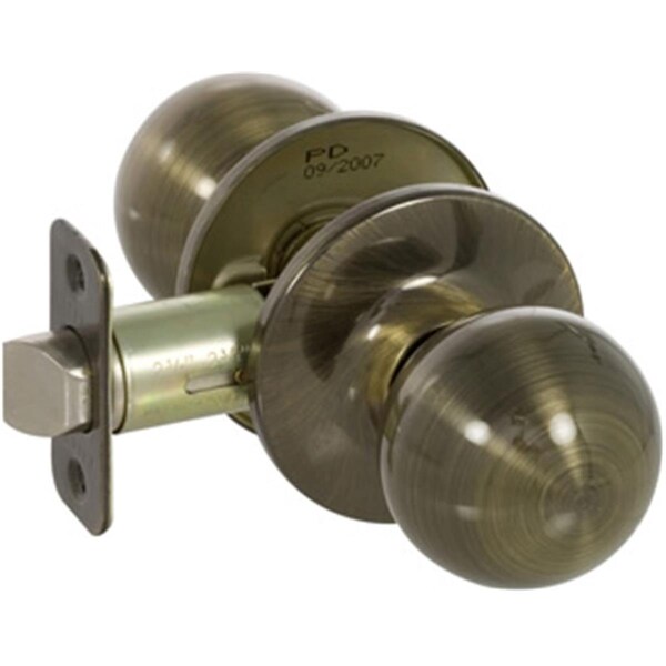 Classic Accessories Fairfield Series Grade 3 Passage Knob Set, Antique Brass - VE635870