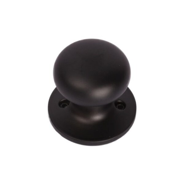 Pamex Baron Knob with Round Rose Half Dummy Lockset Grade 3 Matte Black Finish - FTF940