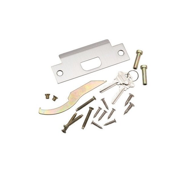 Trans Atlantic Co. LSV Saturn Standard Duty Brushed Chrome Grade 2 Commercial Double Cylinder Door Handle with Lock - DL-LSV60-US26D