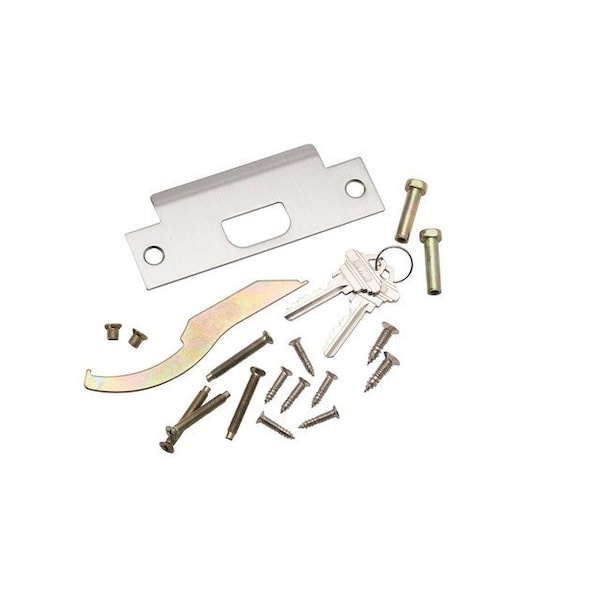Global Door Controls Eiffel Standard Duty Brushed Chrome Grade 2 Commercial Storeroom Door Handle with Lock, Clutch Function and IC Core - GAL-1180L-IC626